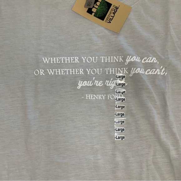 Henry Ford Museum Women's L Grey Tee "Whether You Think You Can Or Can't You're - Picture 3 of 10